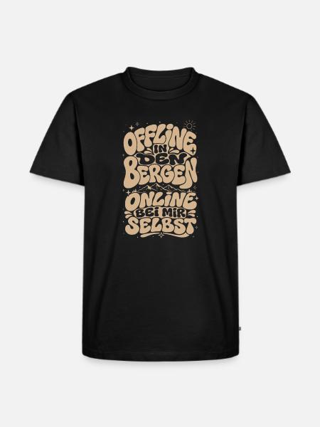 Mountains Star Saying Hiking Aesthetic - Men's Premium Organic T-Shirt - black