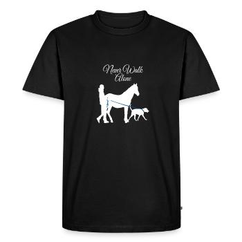Never Walk Alone Horse Dog - Men's Premium Organic T-Shirt - black - Front - Nico (187cm)