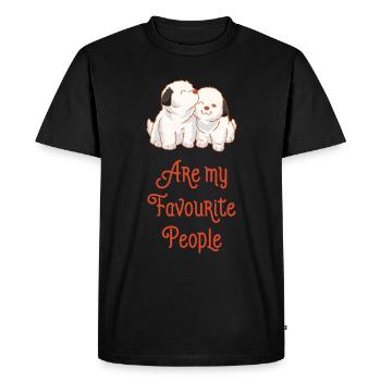 Les chiens sont mes personnes préférées - T-shirt Premium bio Homme - noir - Devant - Nico (187cm)