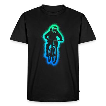 MTB Mountain Bike Biker Kids Mountain Bike Boys - Men's Premium Organic T-Shirt - black - Front - Nico (187cm)