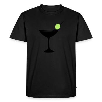 cocktail martini drink - Men's Premium Organic T-Shirt - black - Front - Nico (187cm)