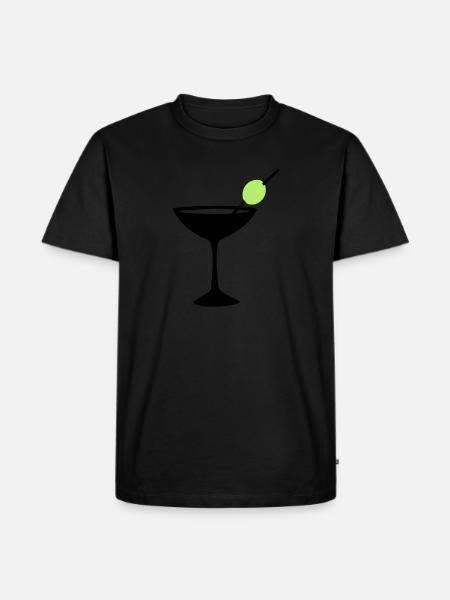 cocktail martini drink - Men's Premium Organic T-Shirt - black