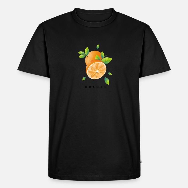 ORANGE - Männer Premium Bio T-Shirt - Schwarz