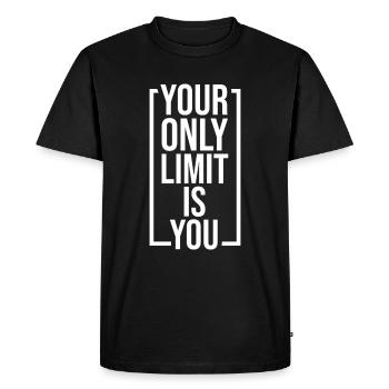 Your only limit is you - Men's Premium Organic T-Shirt - black - Front - Nico (187cm)