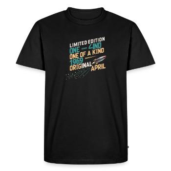 Avril 1969 Anniversaire Avril 1969 Avril - T-shirt Premium bio Homme - noir - Devant - Nico (187cm)