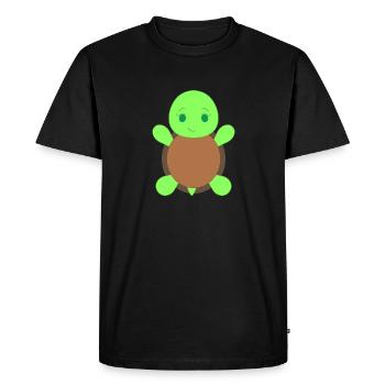 Tortue - T-shirt Premium bio Homme - noir - Devant - Nico (187cm)