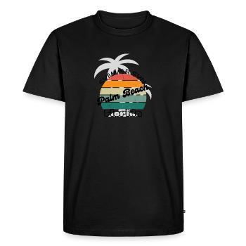 Palm Beach Floride - T-shirt Premium bio Homme - noir - Devant - Nico (187cm)