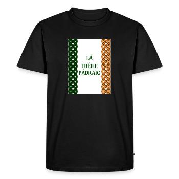 Fête de la Saint-Patrick - T-shirt Premium bio Homme - noir - Devant - Nico (187cm)