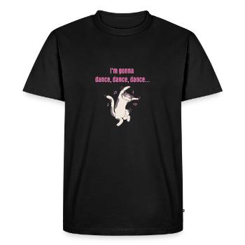 Carnaval - Danse danse danse drôle chat dansant - T-shirt Premium bio Homme - noir - Devant - Nico (187cm)