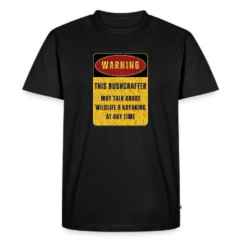 Aventure de bushcraft en plein air Nature. Dictons amusants - T-shirt Premium bio Homme - noir - Devant - Nico (187cm)