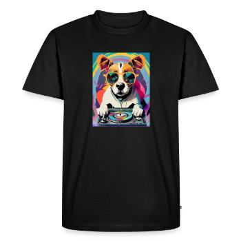 Dj Dog - T-shirt Premium bio Homme - noir - Devant - Nico (187cm)
