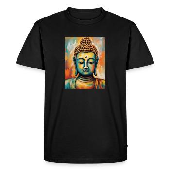 Bouddha - T-shirt Premium bio Homme - noir - Devant - Nico (187cm)