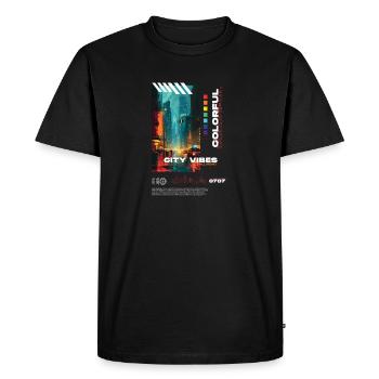 Chromatic Urban - T-shirt Premium bio Homme - noir - Devant - Nico (187cm)