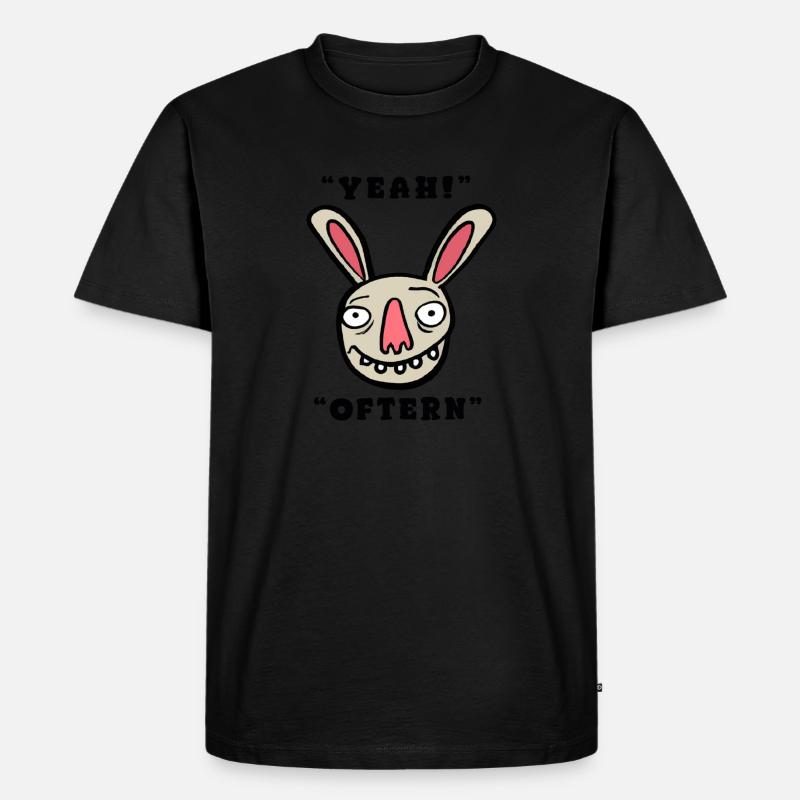 Yeah - Oftern - Männer Premium Bio T-Shirt - Schwarz