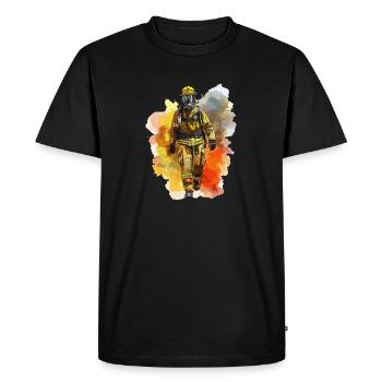 Sapeurs-pompiers pompiers 112 - T-shirt Premium bio Homme - noir - Devant - Nico (187cm)