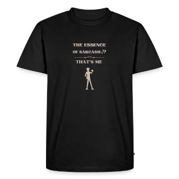 Essence de sarcasme - T-shirt Premium bio Homme - noir - Devant - Nico (187cm)
