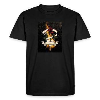 Rose - Men's Premium Organic T-Shirt - black - Front - Nico (187cm)