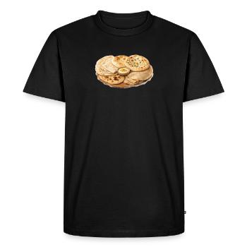 International flatbread platter - Men's Premium Organic T-Shirt - black - Front - Nico (187cm)