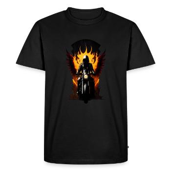 Conducteur fantôme - T-shirt Premium bio Homme - noir - Devant - Nico (187cm)