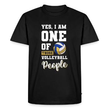 Sport Beach Volleyball BallSport Team - Men's Premium Organic T-Shirt - black - Front - Nico (187cm)