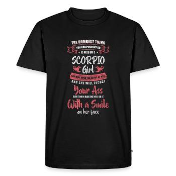 Horoscope Birth October Character - Men's Premium Organic T-Shirt - black - Front - Nico (187cm)