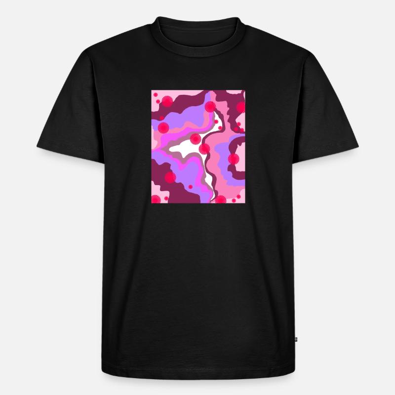 Retro-Druck - Männer Premium Bio T-Shirt - Schwarz