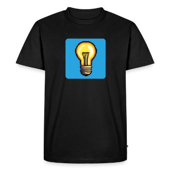 Chemise pixel art rétro léger sweat à capuche casquette pull chemise - T-shirt Premium bio Homme - noir - Devant - Nico (187cm)