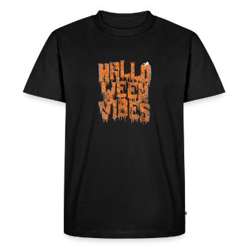 Rétro Halloween Vibes - T-shirt Premium bio Homme - noir - Devant - Nico (187cm)