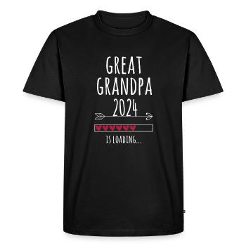 Arrière-grand-père 2024 arrière-grand-père cadeau bébé enceinte - T-shirt Premium bio Homme - noir - Devant - Nico (187cm)