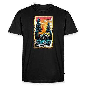 quad et tout terrain - T-shirt Premium bio Homme - noir - Devant - Nico (187cm)