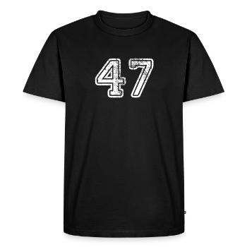 47 - T-shirt Premium bio Homme - noir - Devant - Nico (187cm)