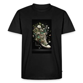 Shoe - Men's Premium Organic T-Shirt - black - Front - Nico (187cm)
