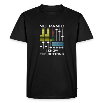 Deejay DJ Knob Mixer Mixer Turntable Buttons - Men's Premium Organic T-Shirt - black - Front - Nico (187cm)