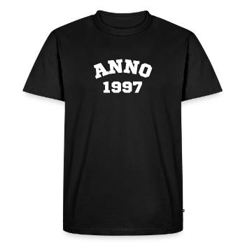 Anno 1997 Birthday Year of birth - Men's Premium Organic T-Shirt - black - Front - Nico (187cm)