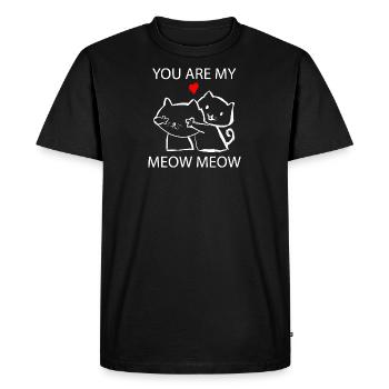 Vous êtes mon mezzo-meou - T-shirt Premium bio Homme - noir - Devant - Nico (187cm)