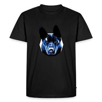 chien de berger - T-shirt Premium bio Homme - noir - Devant - Nico (187cm)