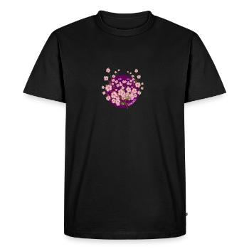 arbre sakura - T-shirt Premium bio Homme - noir - Devant - Nico (187cm)