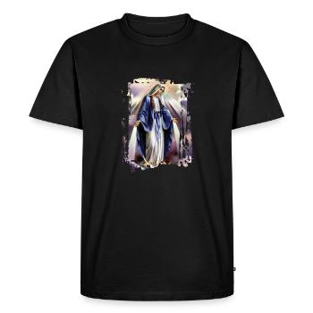 Holly Mary Maria Madonna Mariana Vierge Marie - T-shirt Premium bio Homme - noir - Devant - Nico (187cm)