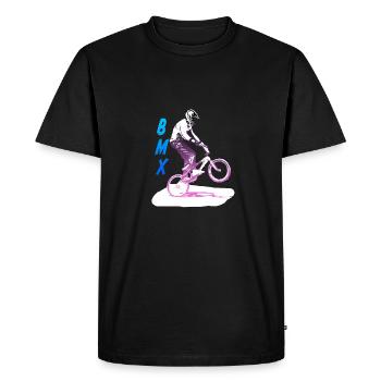 Bmx - Men's Premium Organic T-Shirt - black - Front - Nico (187cm)