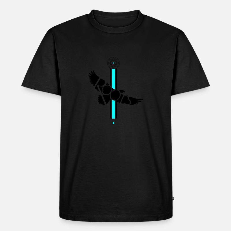 NATIVE ROOTS - Männer Premium Bio T-Shirt - Schwarz
