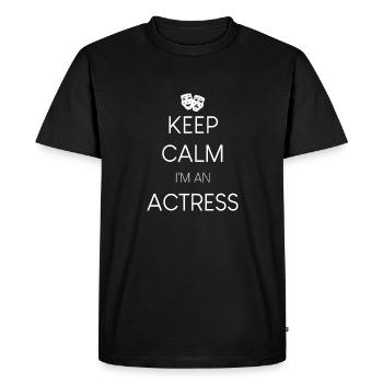 Stay calm, I'm an actress - Men's Premium Organic T-Shirt - black - Front - Nico (187cm)