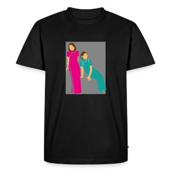 Homme de beauté - T-shirt Premium bio Homme - noir - Devant - Nico (187cm)