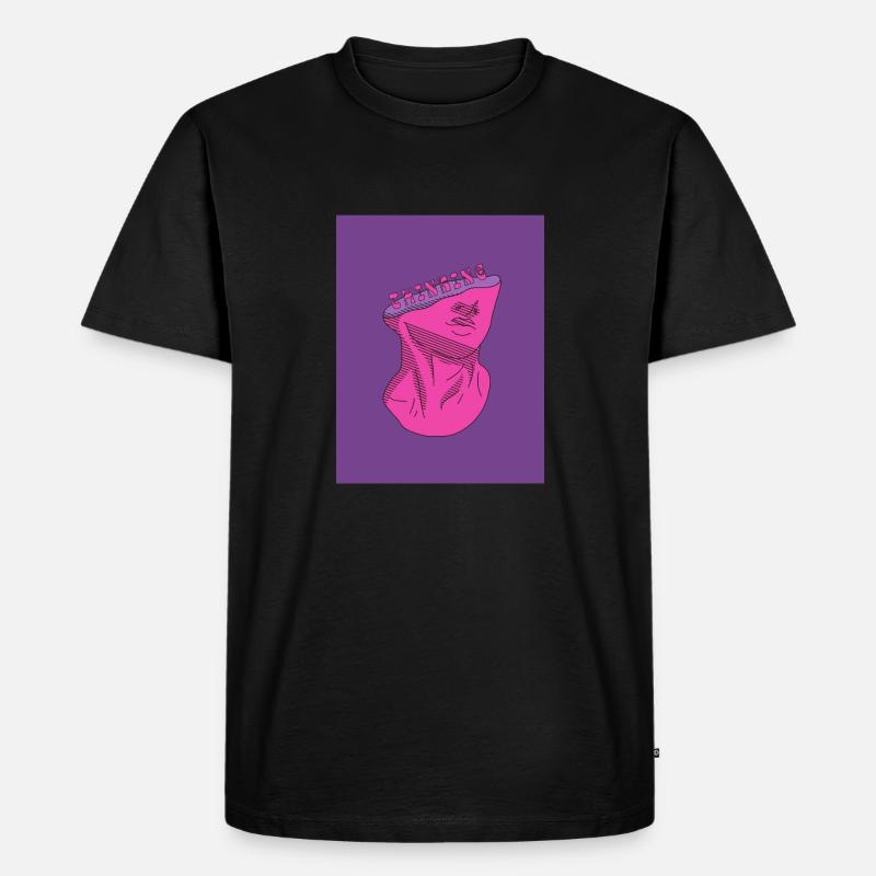 thinking - Männer Premium Bio T-Shirt - Schwarz