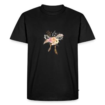 Bouquet Bohème - T-shirt Premium bio Homme - noir - Devant - Nico (187cm)