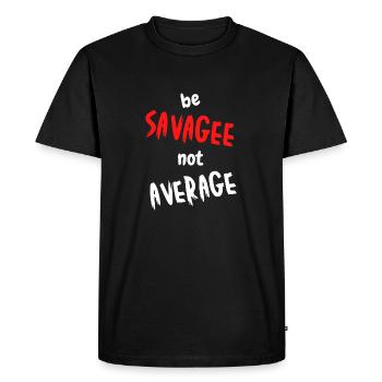 Soyez sauvage - T-shirt Premium bio Homme - noir - Devant - Nico (187cm)