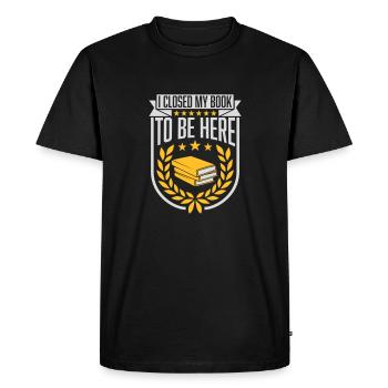 I closed my book - Men's Premium Organic T-Shirt - black - Front - Nico (187cm)