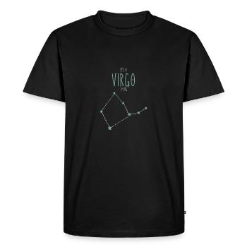 Signe du zodiaque de la Vierge - T-shirt Premium bio Homme - noir - Devant - Nico (187cm)