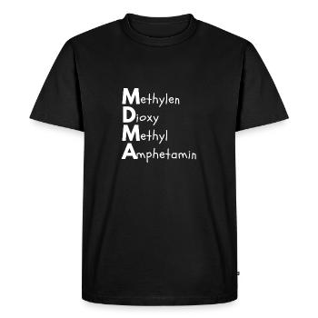 Methylenedioxymethylamphetamine - Men's Premium Organic T-Shirt - black - Front - Nico (187cm)