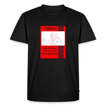 MÓRRÍGAN, IRISH GODDESS OF WAR. - Men's Premium Organic T-Shirt - black - Front - Nico (187cm)