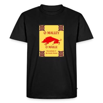 O MALLEY SURNAME - Men's Premium Organic T-Shirt - black - Front - Nico (187cm)